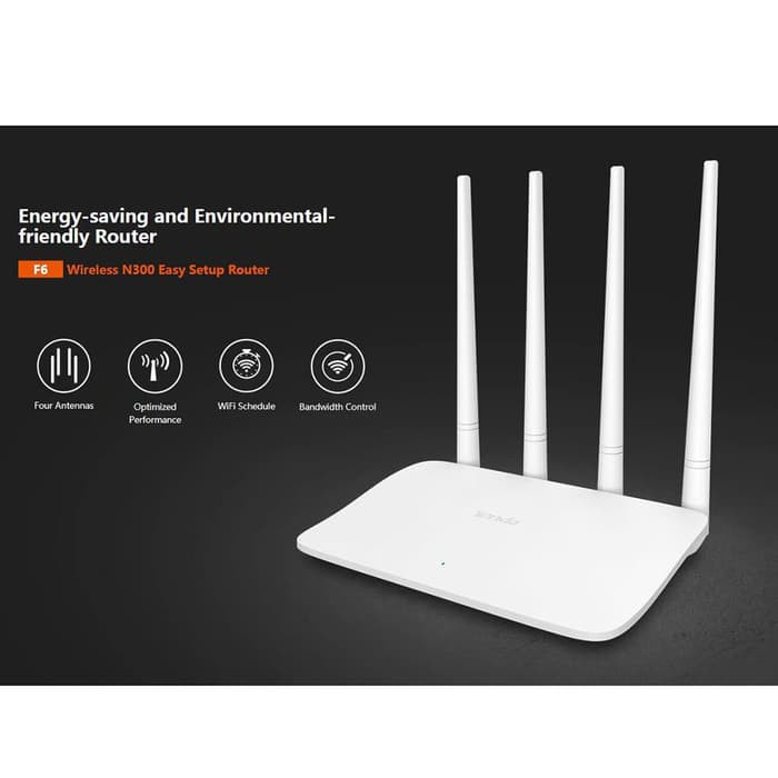 Tenda F6 Router Wireless Wifi 300Mbps Easy Setup Home Router