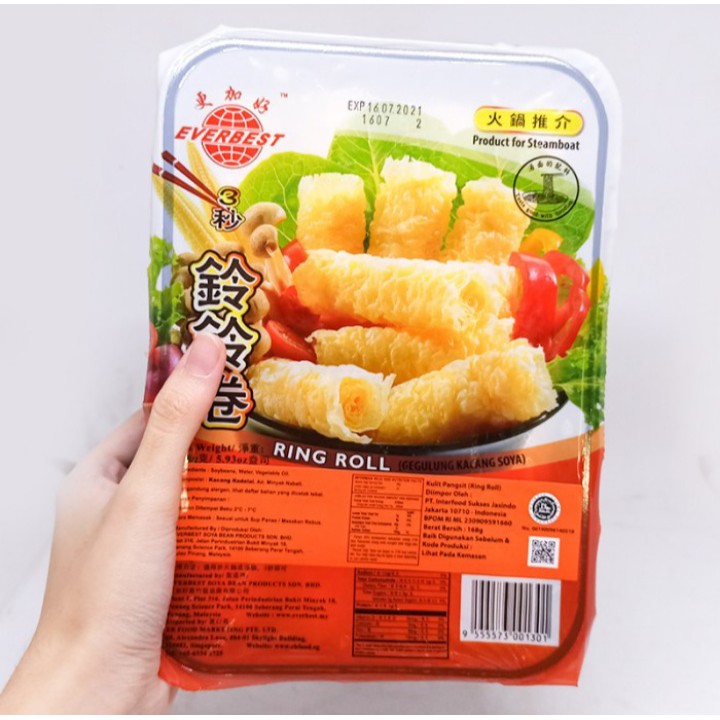 Kulit Kembang Tahu Gulung/Everbest Ring Roll Steam Boat 168 gr