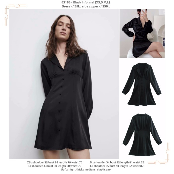 Maxi Dress Korea Dress Hitam Maxi Dress Mewah MURAH Dress Korea Style Dress Wanita B8A3 Dress Korea 