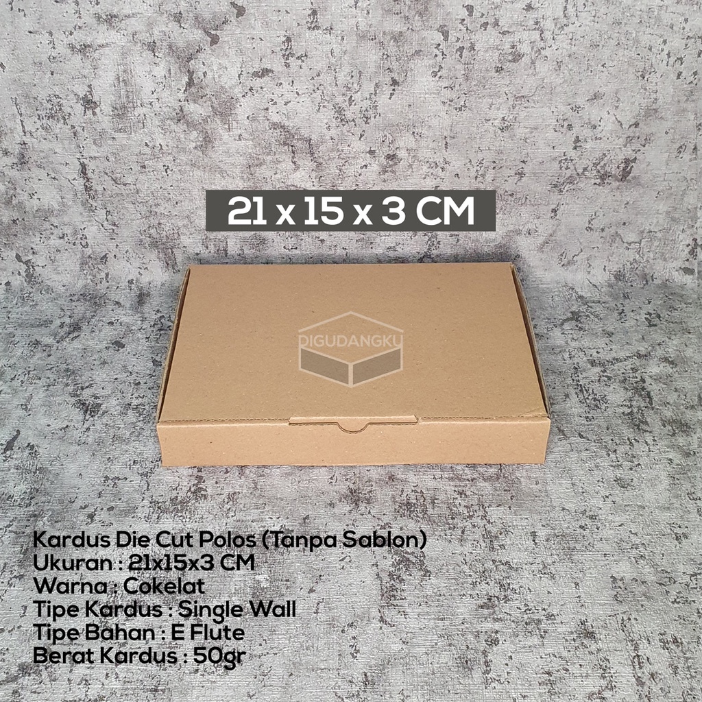 

PAKET Kardus Die Cut Box 21x15x3 cm (Isi 10) | Kotak Kado / Kotak Hampers Box Packaging Model Pizza Box Digudangku