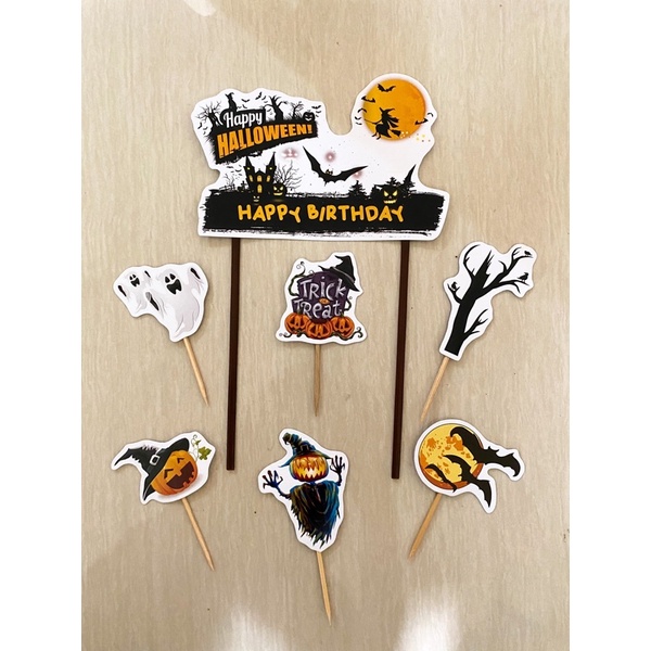 TOPPER HALLOWEN / TOPPER KUE HALLOWEEN / CAKE TOPPER HALLOWEEN