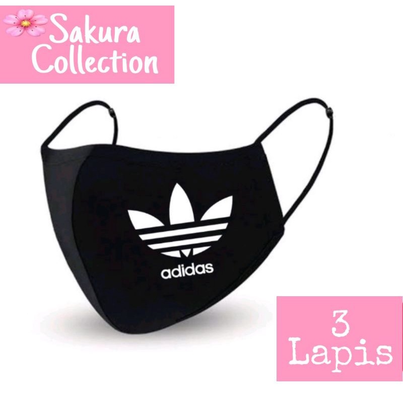 Masker Duckbill / Kain 3 ply Earloop Scuba - Outdoor LOGO Adidas