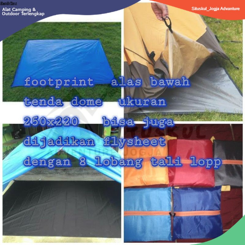 footprint alas bawah tenda size 250x220cm