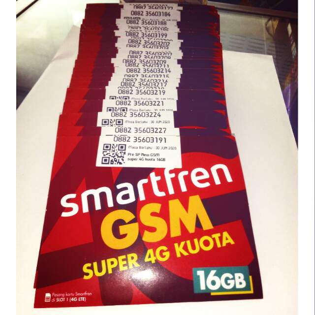 Kartu Perdana Smartfren Modem & Handphone Super 4G Kuota Smartfren 16GB (30 Hari)