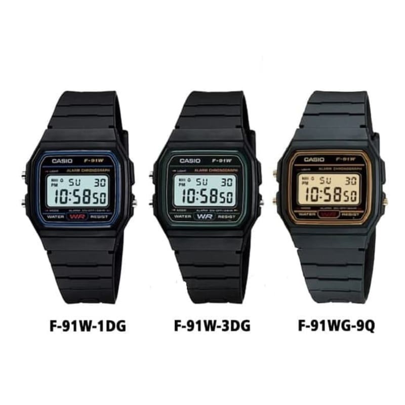 Jam Tangan Casio F91 W Original Water Resistant