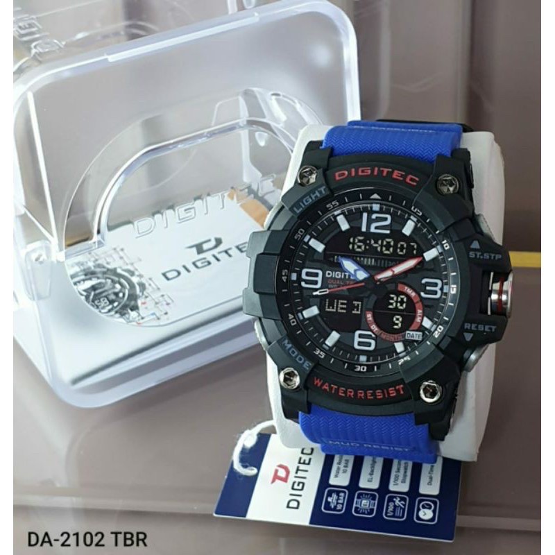 JAM TANGAN PRIA Olahraga sport renang anti air Grosir digitec DA 2102 original