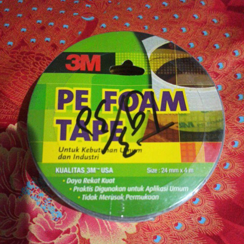 DOUBLE TAPE BUSA 3M Pe Foam Tape 24mm x 4M ORIGINAL