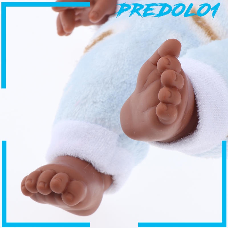 (Predolo1) Mainan Boneka Bayi Reborn Afrika Amerika 30cm Bahan Full Vinyl Untuk Hadiah Natal