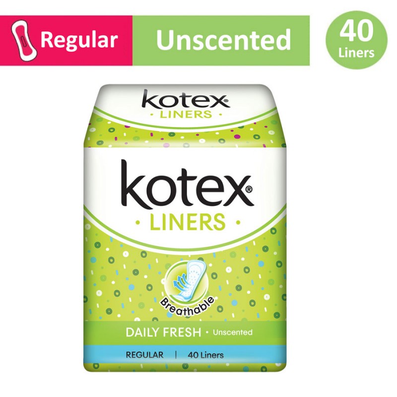 Kotex Fresh Liner Regular Panty Liner Unscented - 40 s