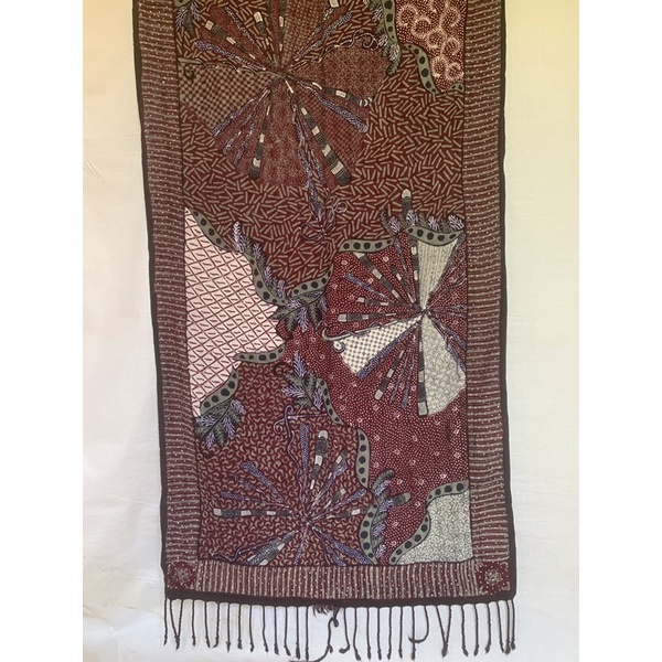 Selendang batik tulis Madura bahan katun