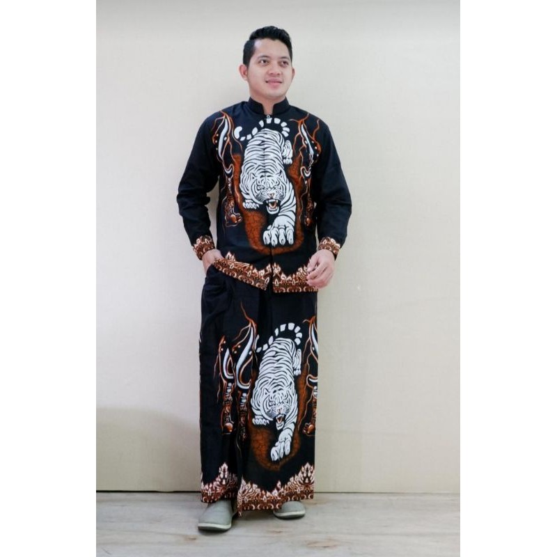 setelan sarung dan koko batik solo/kemeja batik/sarung batik/batik halus