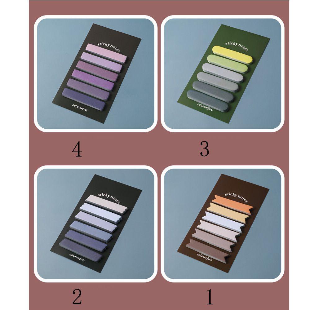 TOP 120lembar Index Memo Pad Perlengkapan Sekolah Warna Morandi ​Kawaii Diposting Lengket ​Nota