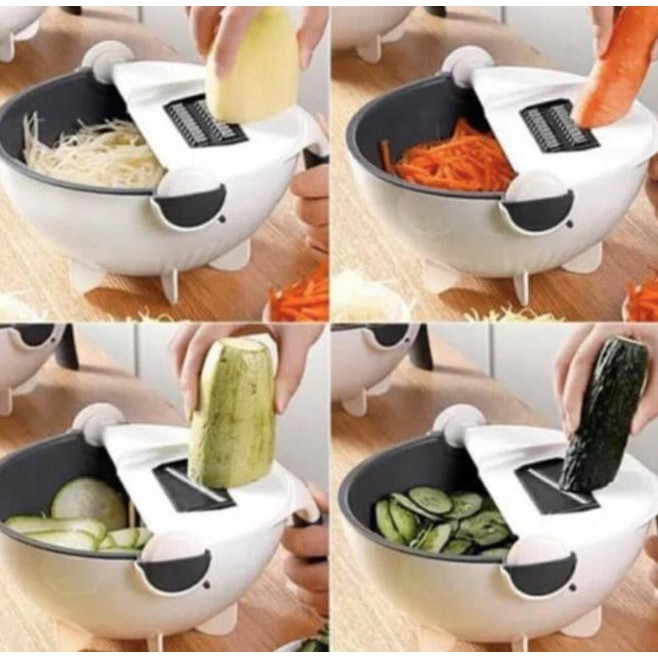Jgzo Wet Basket Vegetable Cutter Nicer Dicer Pemotong Buah / Sayur 4V8F