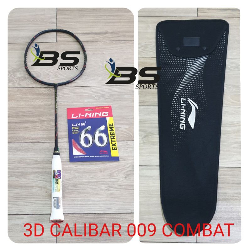 RAKET BADMINTON RAKET LINING 3D CALIBAR 009 C / 009 COMBAT 100% ORIGINAL