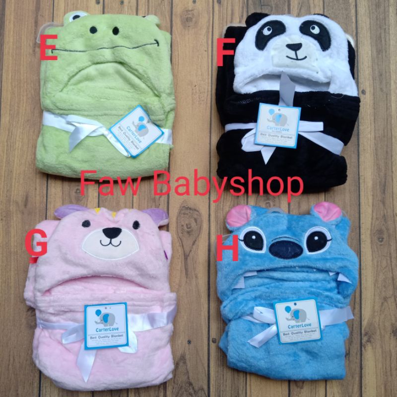 Selimut Bayi Topi Karakter 3D Kolaco/ just to you/ sumersault selimut topi bayi blanket bayi blanket topi bayi