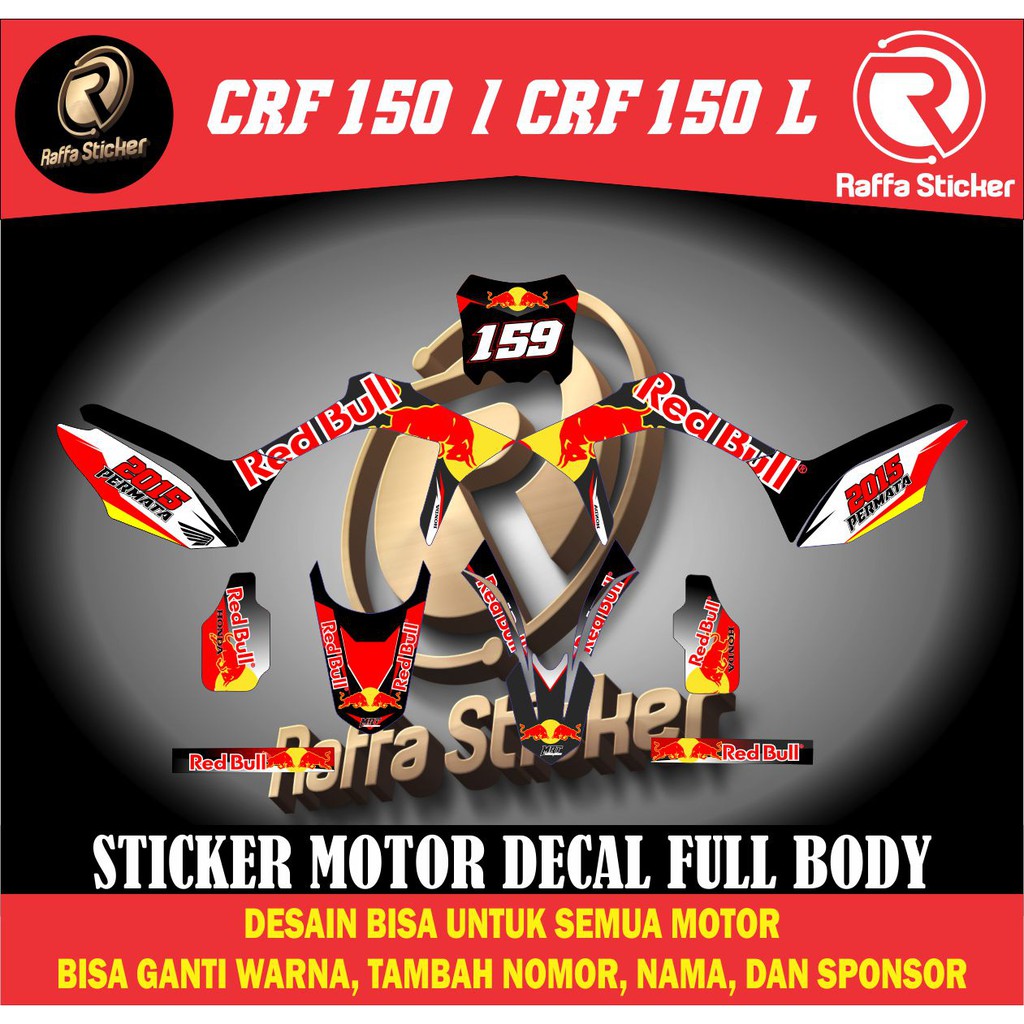 decal crf stiker motor crf stiker crf 150 l decal motor crf stiker motor crf 150 decal crf 150 L