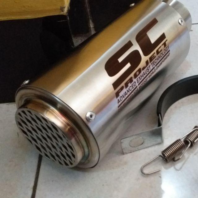 KNALPOT MOTOR KNALPOT MURAH KNALPOT RACING KNALPOT SC PROJECT GP JARING TITAN d50mm-Ujung jaring