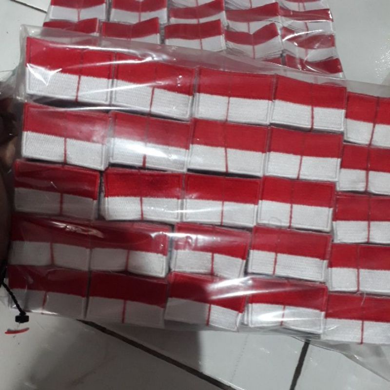 Bordir Bendera Merah Putih 3x5cm