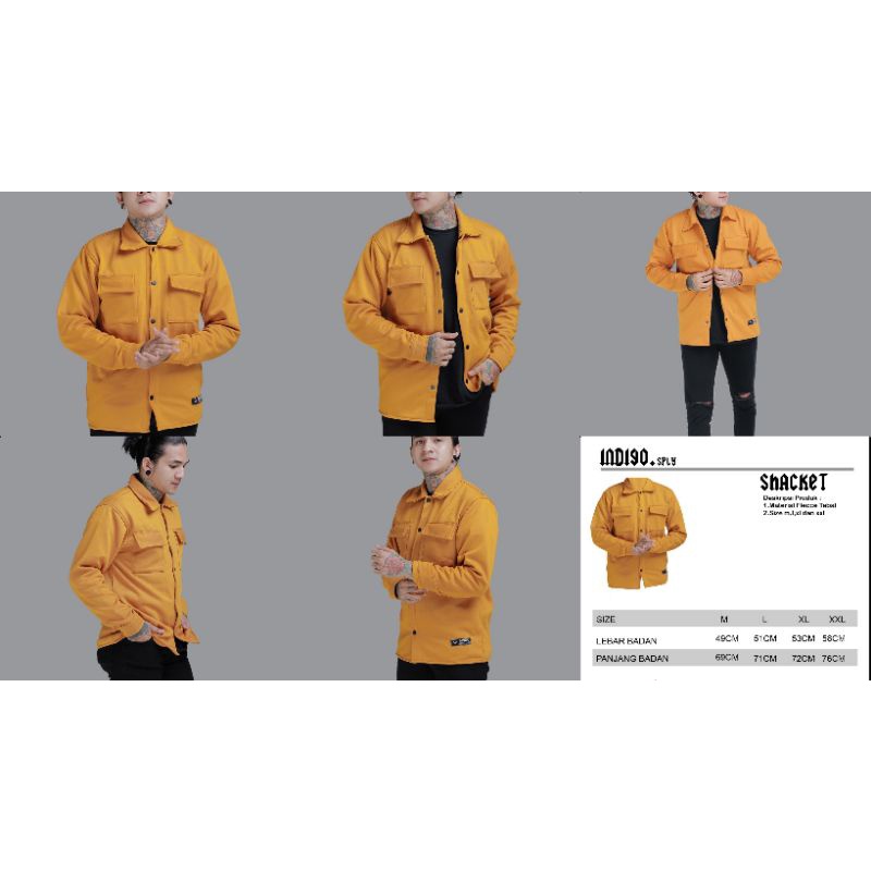 SHACKET JACKET FLEECE ORIGINAL INDIGO / SHACKET JUMBO / JAKET SEMI PARKA INDIGO / SEMI PARKA JUMBO /