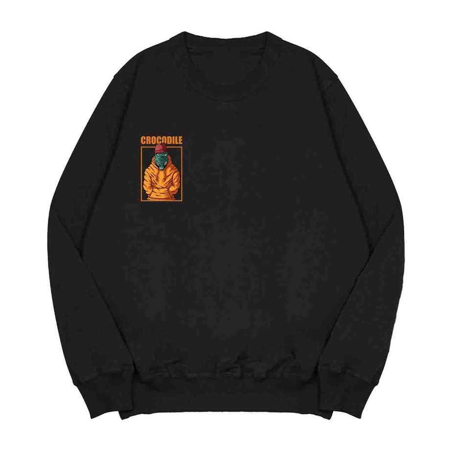 Sweater Pria Crocodile Sweater Oversize Fleece Size M - XXL