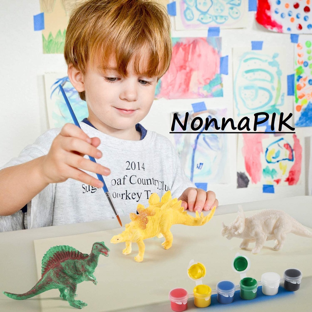 Mainan Anak Dinosaurus Dino Animal Painting DIY Edukasi Kreatif Warna