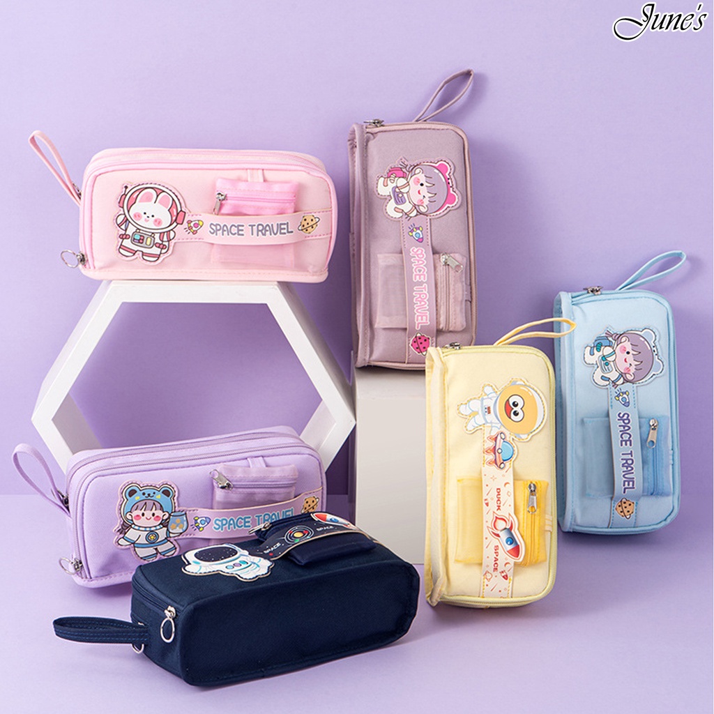 

Kotak Pensil Premium Cute Pencil Case Space Kapasitas Besar Perlengkapan Sekolah