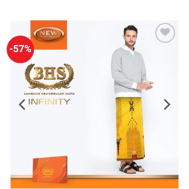 Sarung BHS Infinity gold motif PKC kuning
