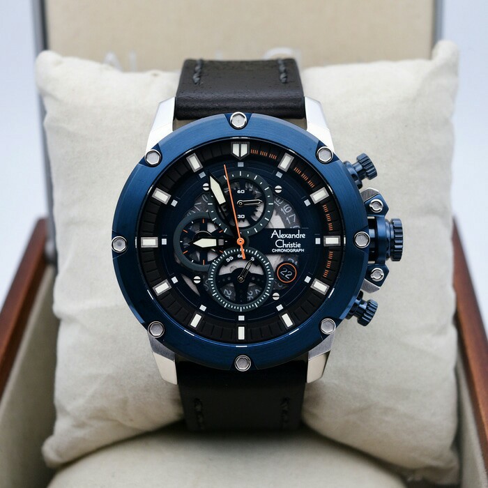 ALEXANDRE CHRISTIE AC 6416 SILVER BLUE. GARANSI RESMI 1TAHUN