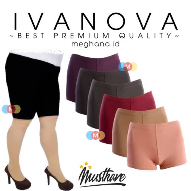 READY STOCK LEGGING WANITA PREMIUM IVANOVA PENDEK BIG SIZE L XL XXL BASIC BRAND PANJANG TRAINING SPORT