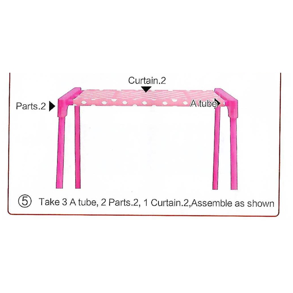 Rak Baju TRIANGLE Standing Hanger 4 Roda Warna