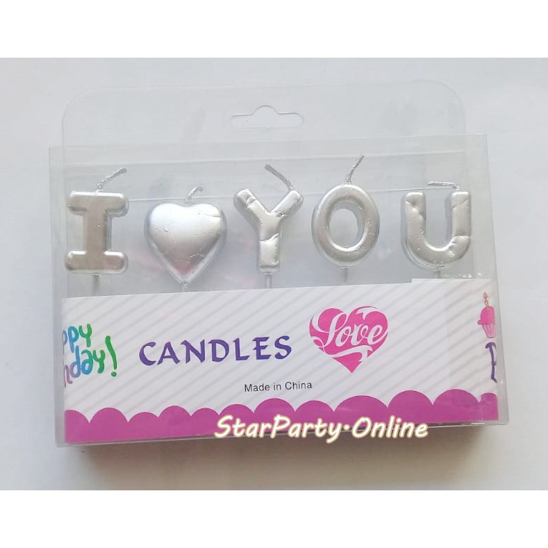 Lilin Huruf I Love You /CND 230 /Lilin Huruf