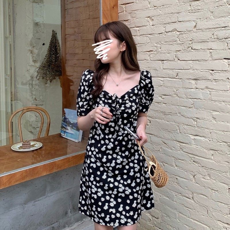 Dress V - Neck dress Korea Daisy