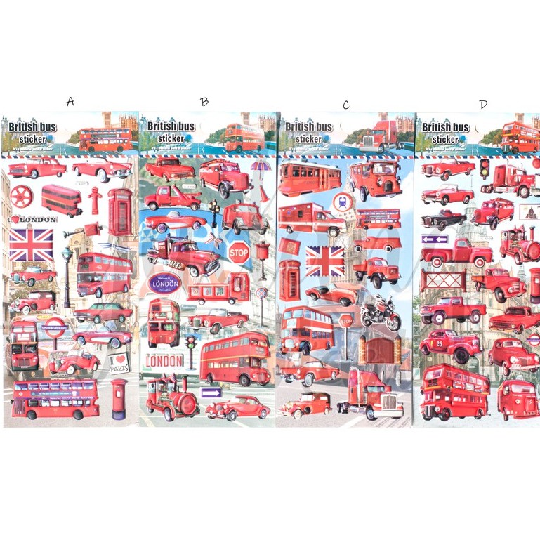 Stiker London Bus Stiker Lucu Stiker Unik DIY Scrapbook GH 303011