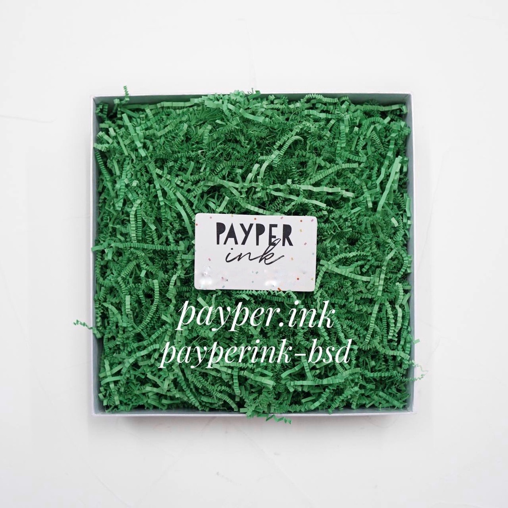 

150 gr Shredded Paper Payper ink Crinkle Cut Hijau Idul Fitri Lebaran