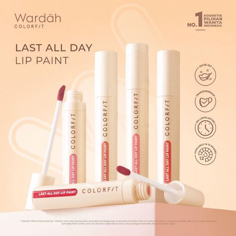 Wardah Colorfit Last All Day Lip Paint Transproof