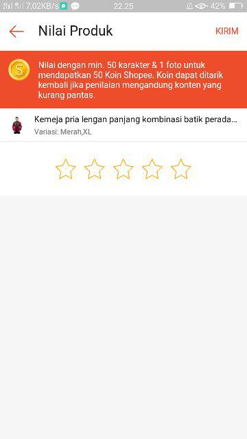 Kemeja Pria Lengan Panjang Kombinasi Batik Perada Bunga Melati Kecil