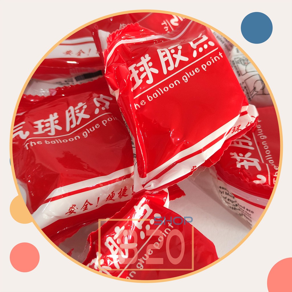 Balloon Glue Dots Lem Balon Latex Foil