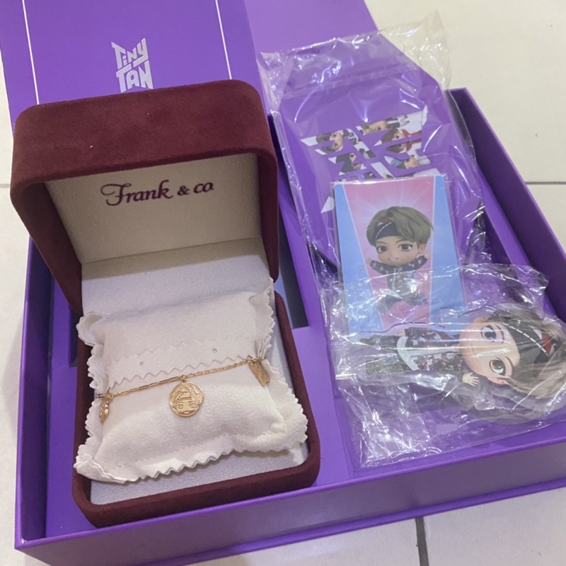 frank & co frank n co BTS x tiny tan gold bracelet V taehyung