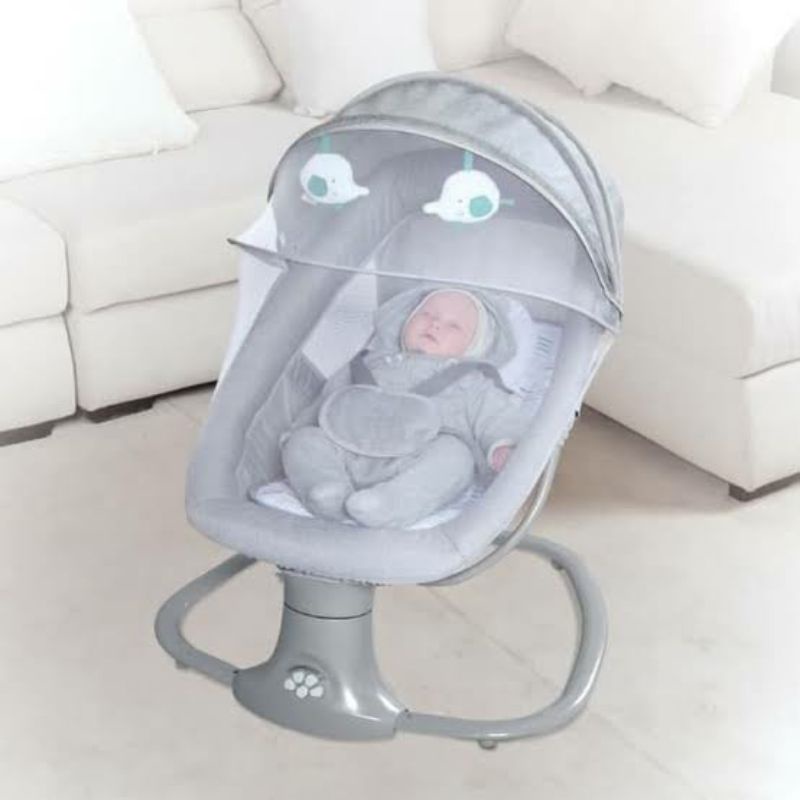 Bouncer baby swing Snuggli ayunan otomatis (voucer sewa terbaik)