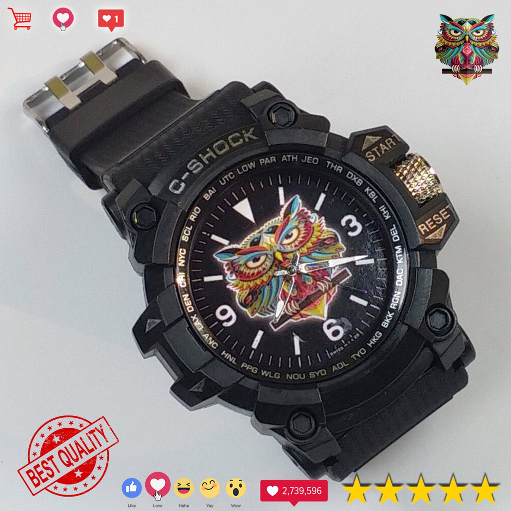 ( MANTUL ) JAM TANGAN MOTIF BURUNG HANTU