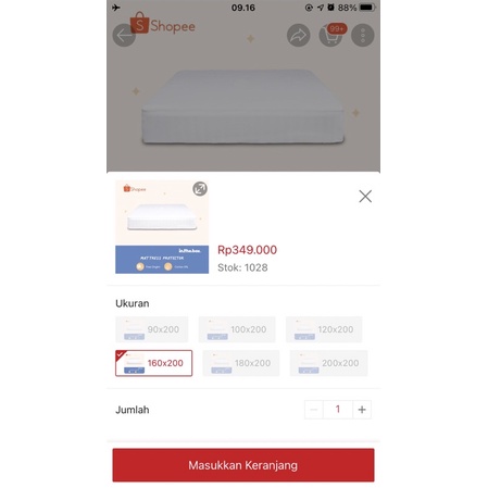 in the box pelindung matras