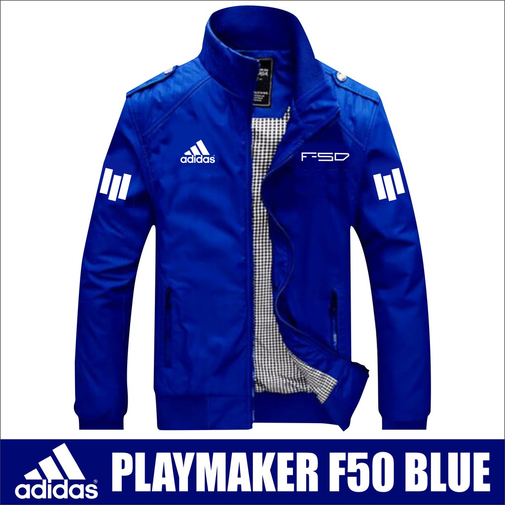 JAKET PRIA DEWASA HARIAN BISA BAYAR COD ADIDAS PLAYMAKER F50 BIRU