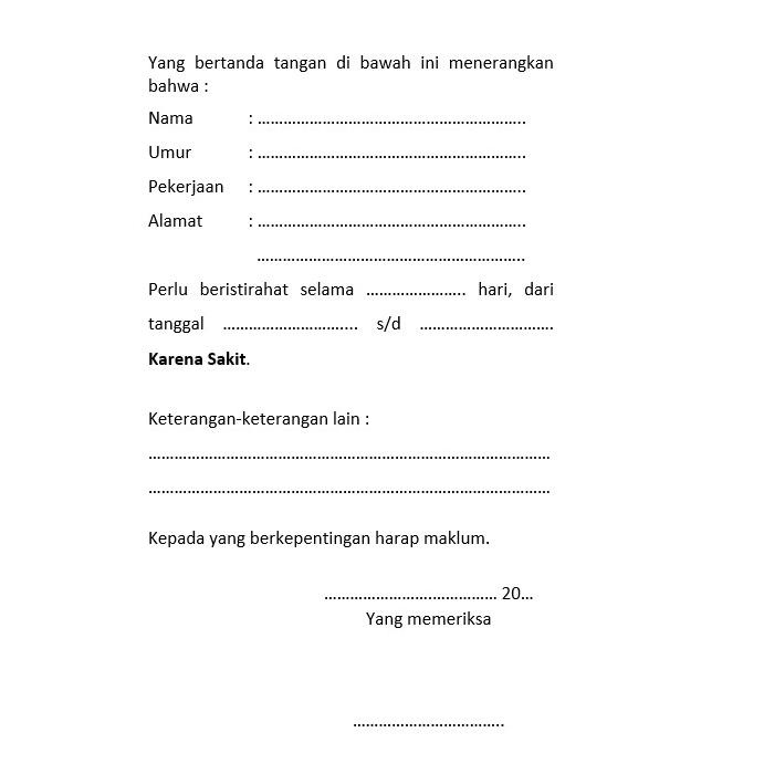 

Laris ZPJZJ Blangko Buku Surat Keterangan Sakit 1 Ply W40 Model Terkini