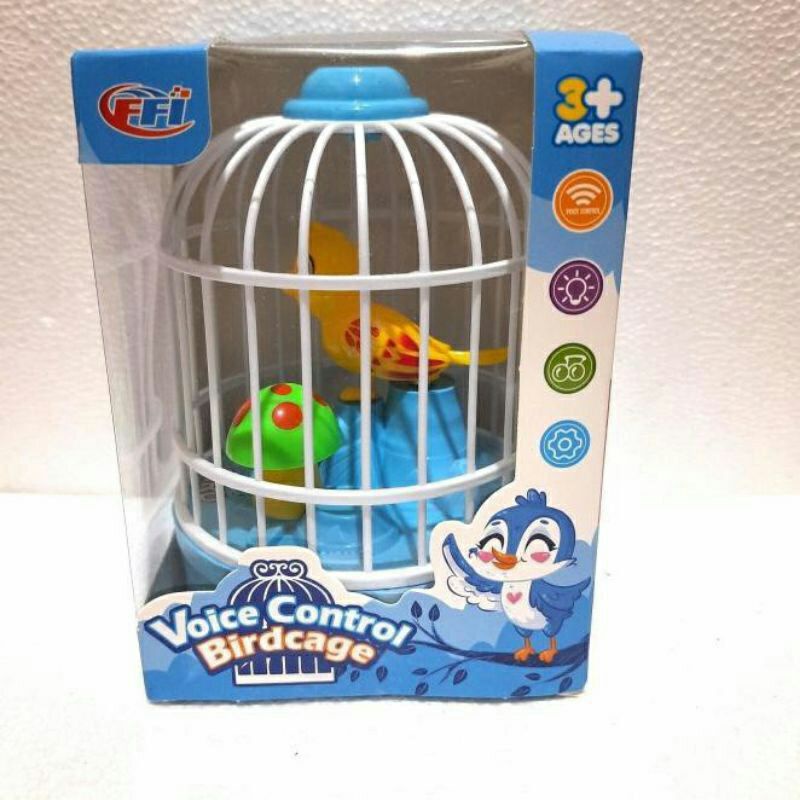 Mainan Burung Sangkar Burung Berkicau ADA LAGU ADA MUSIK ADA LAMPU Love Bird Voice Control Birdcage