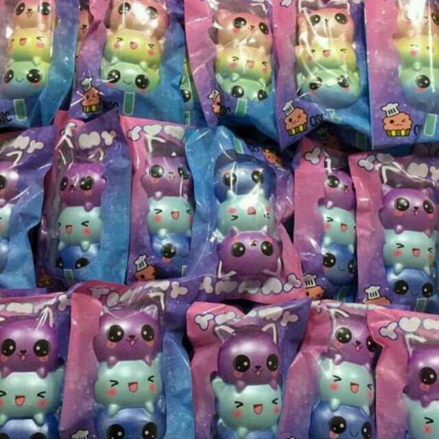 Kiity dango rainbow osc squishy mainan anak hadiah kado ultah galaxy dango