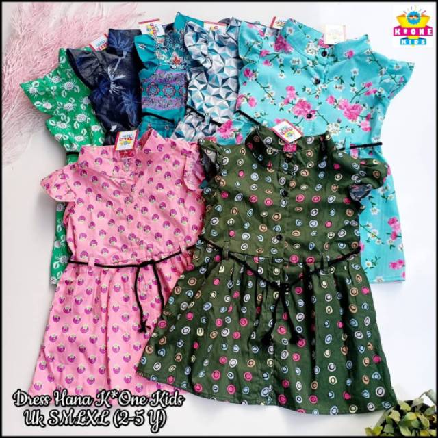 DRESS HANA, DRESS ANAK LUCU, DRESS KATUN