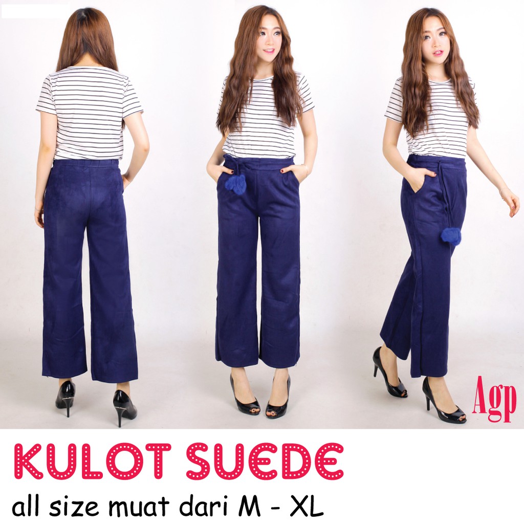  Kulot  Suede  Panjang 807 Import All Size Suede  Kulot  