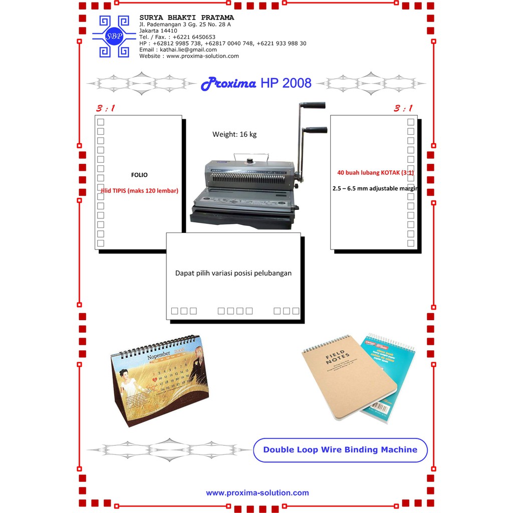 

Mesin Jilid Kawat Folio 3:1