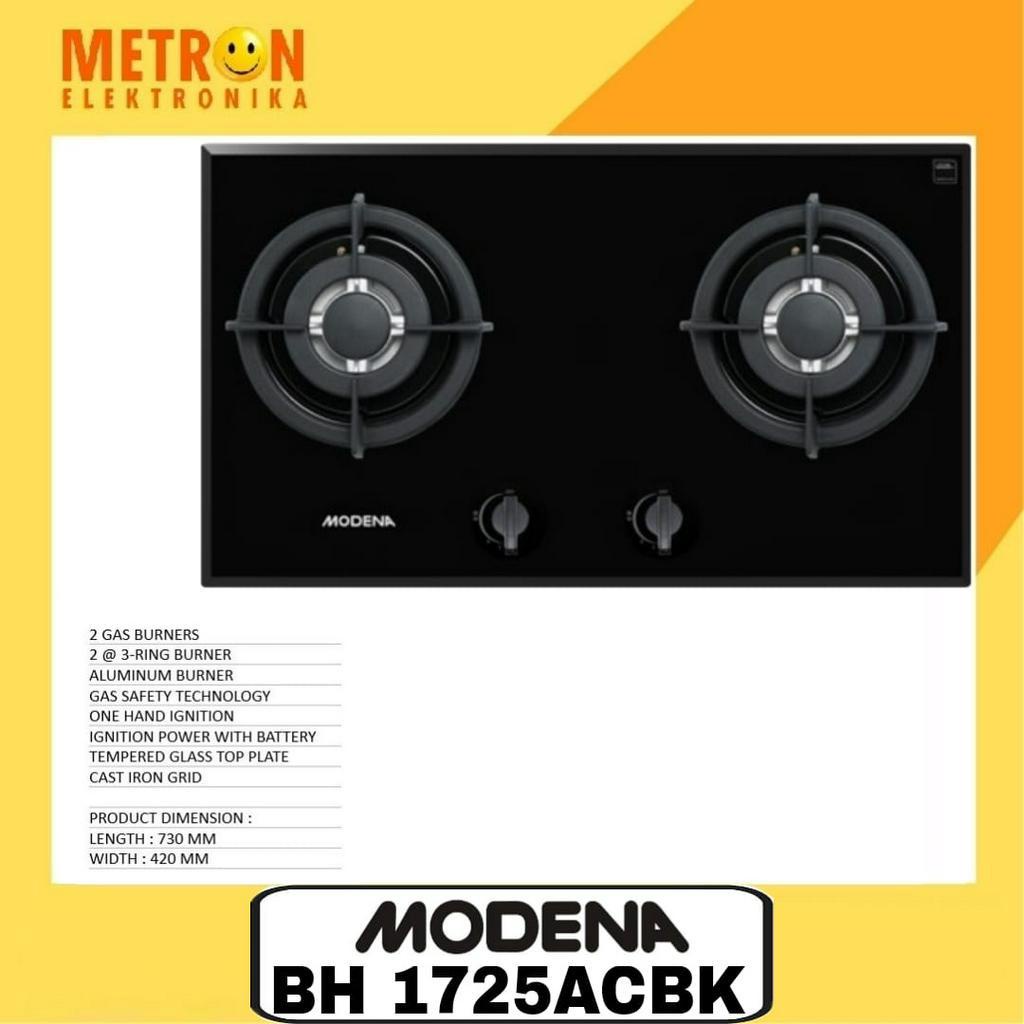 MODENA BH 1725 ACBK - BUILT IN HOB 2 TUNGKU 72 CM