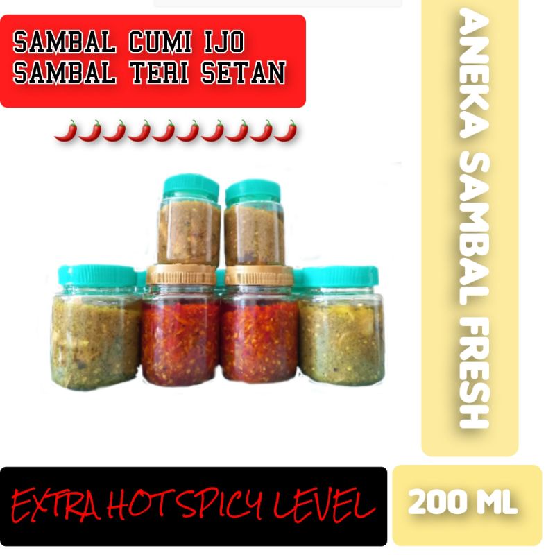 Sambal Dadak Hijau Cumi Pedas Sadis Dan Sambal Teri Setan Grosir Murah Bandung